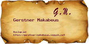 Gerstner Makabeus névjegykártya